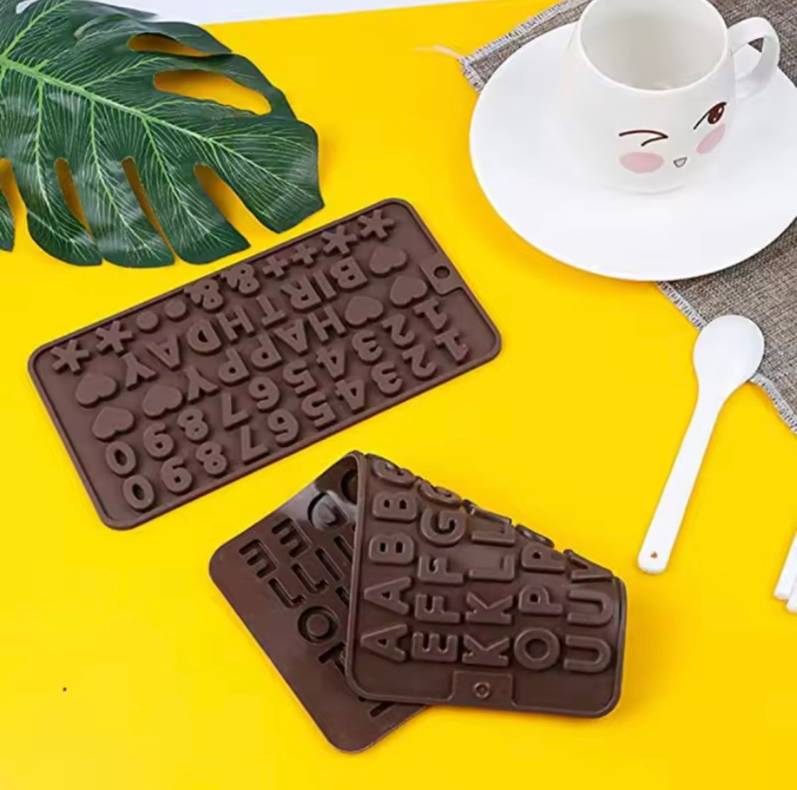 Silicone Birthday Mix Shapes Mold, English Alphanumeric Silicone Chocolate Molds, Cake Decorating Accessories Silicone Birthday Mix Shapes Mold, English Alphanumeric Silicone Chocolate Molds, Cake Decorating Accessories